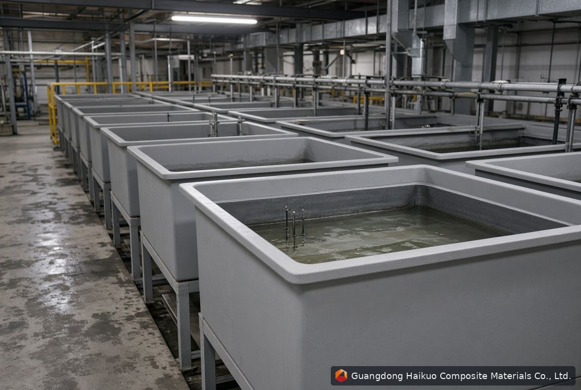FRP electroplating tank